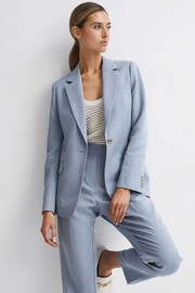 Reiss Pale Blue Shae Single Breasted Tailored Blazer - Image 1 of 7