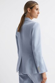 Reiss Pale Blue Shae Single Breasted Tailored Blazer - Image 5 of 7