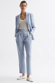 Reiss Pale Blue Shae Single Breasted Tailored Blazer - Image 7 of 7