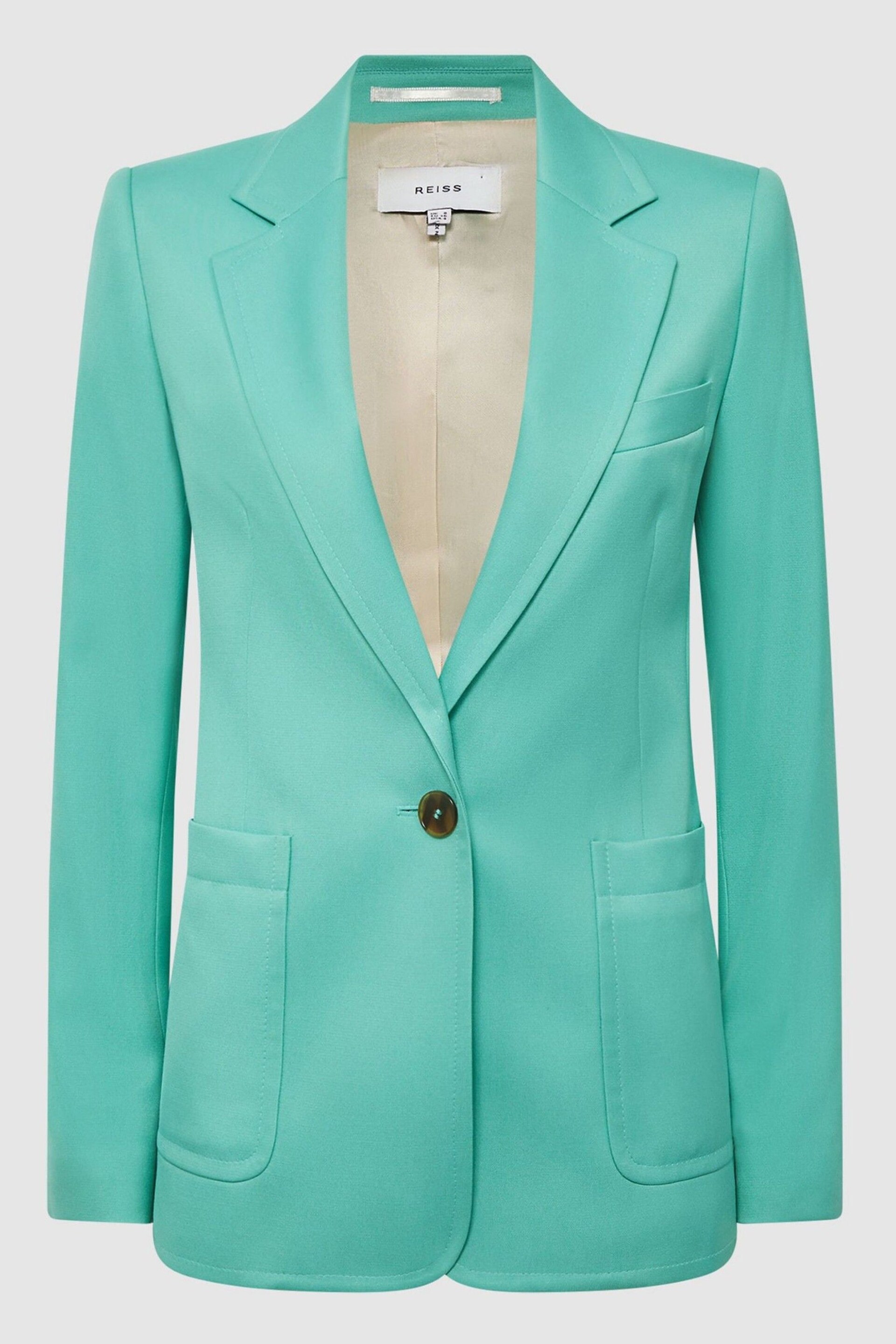 Reiss Green Ember Tailored Single Breasted Blazer - Image 2 of 6