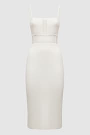 Reiss White Luisa Knitted Bodycon Dress - Image 2 of 6
