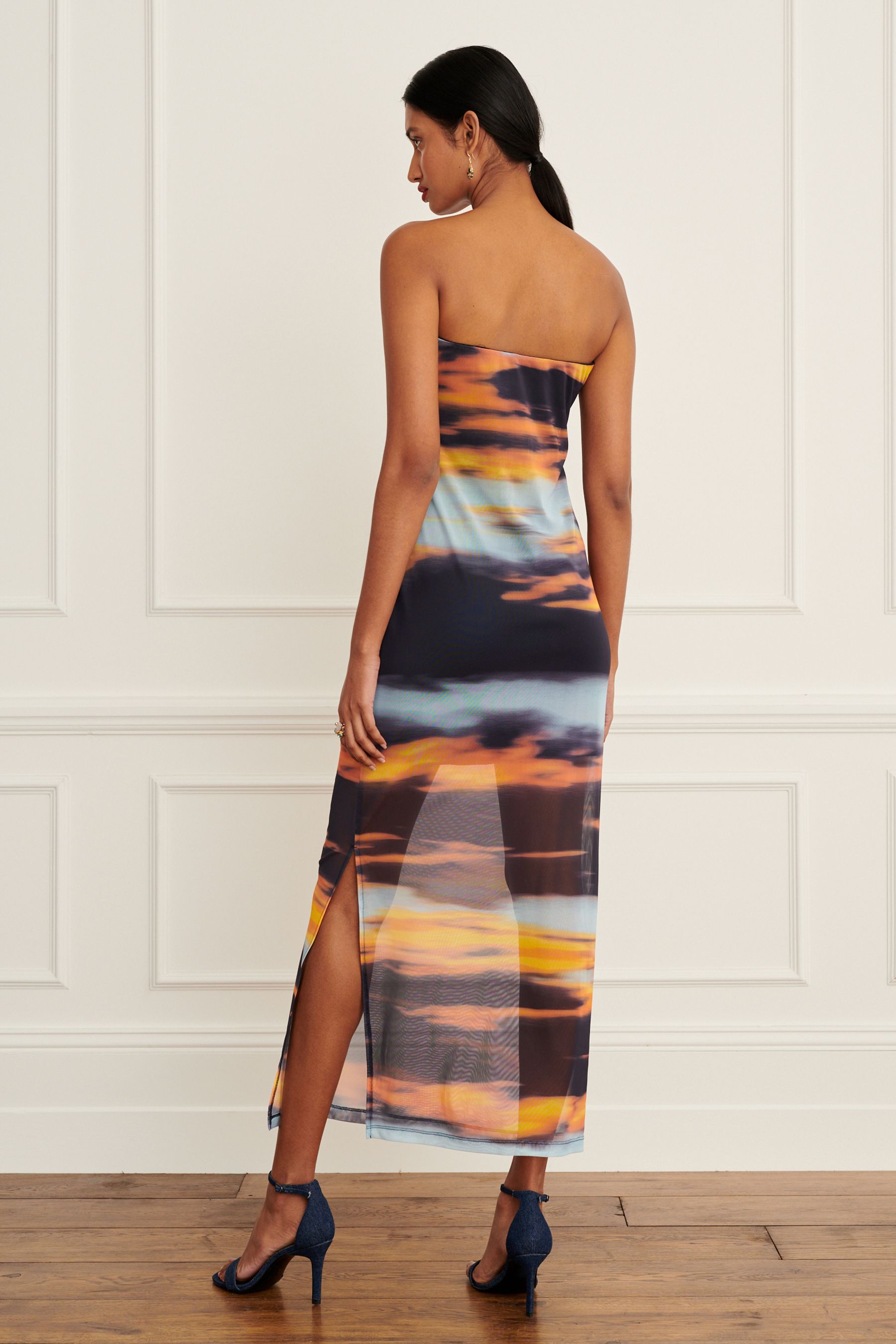 Bandeau mesh dress shop