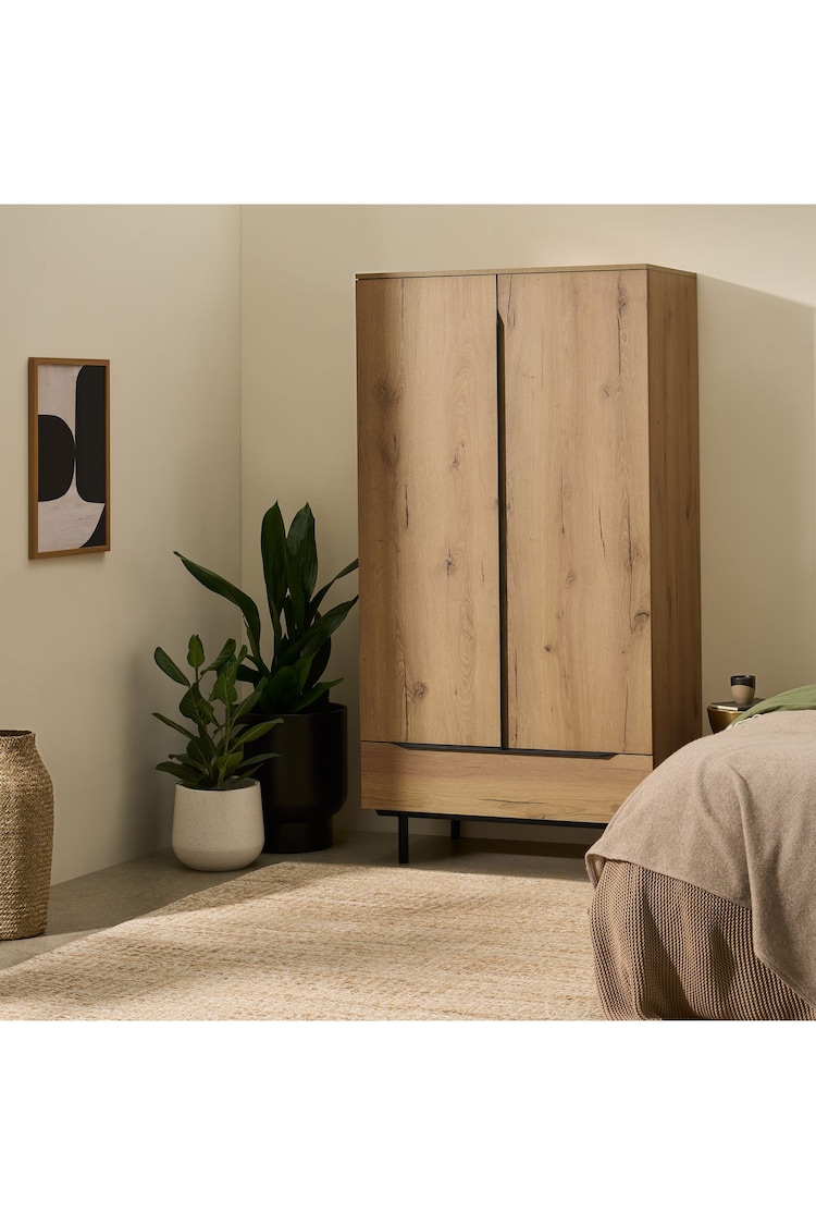 MADE.COM Oak Damien Double, 1 Drawer Wardrobe - Image 2 of 8