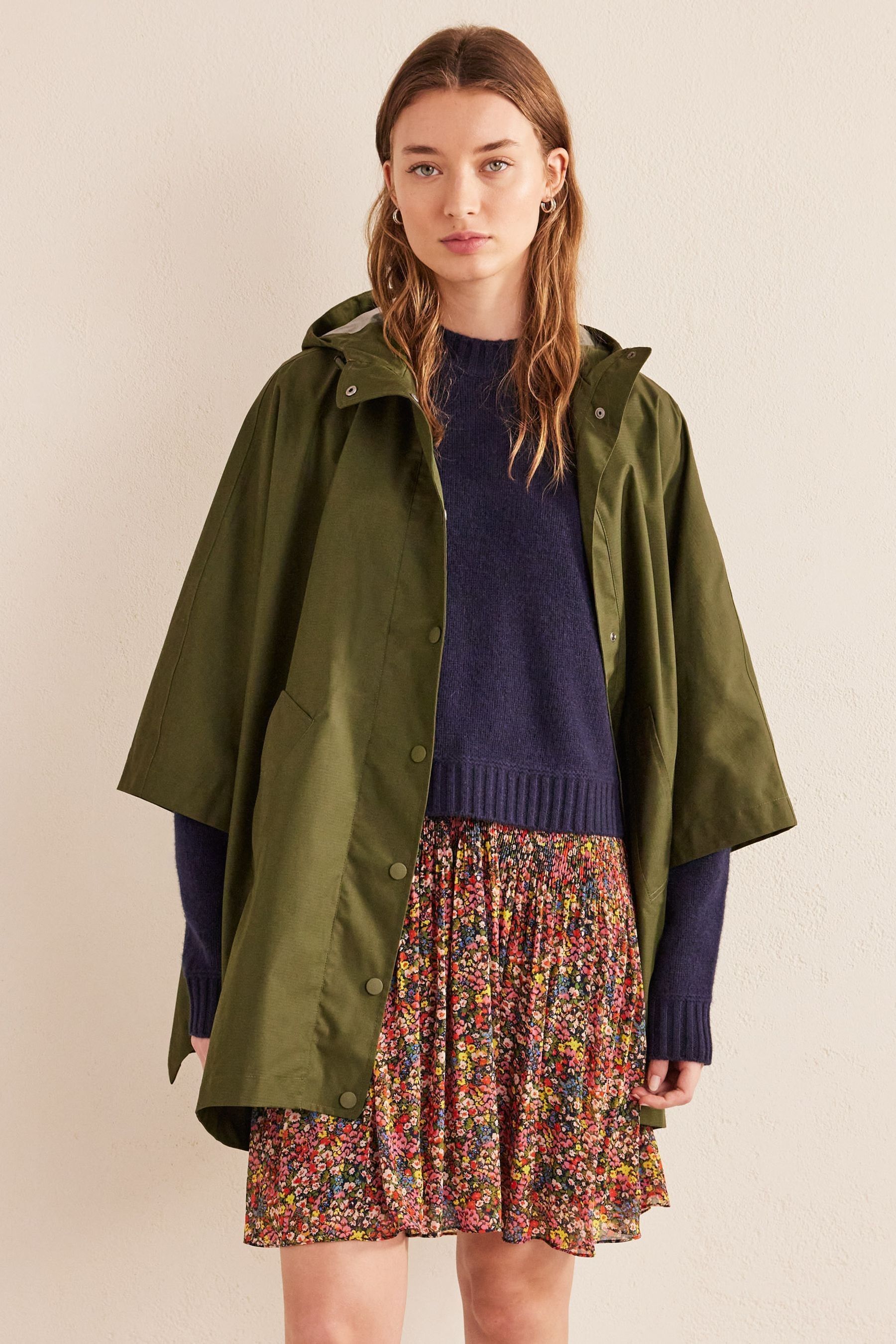 Green cape jacket store