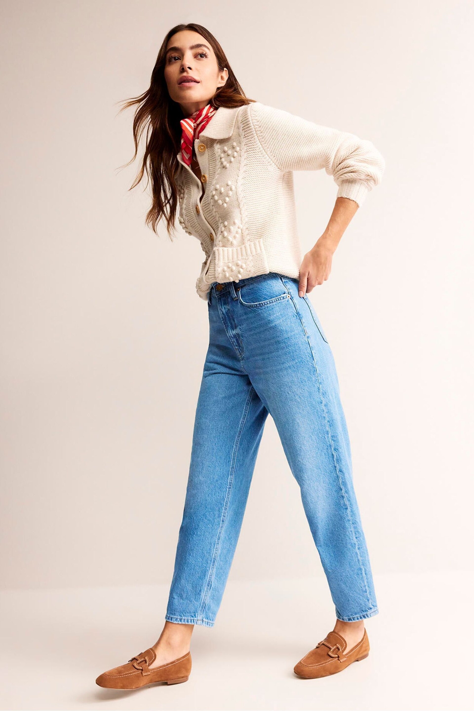 Boden Blue High Rise Tapered Jeans - Image 5 of 5