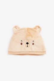Neutral Bear Faux Fur Beanie Baby Hat (0mths-2yrs) - Image 1 of 2
