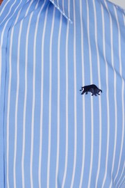 Raging Bull Blue Classic Long Sleeve Stripe Shirt - Image 8 of 8