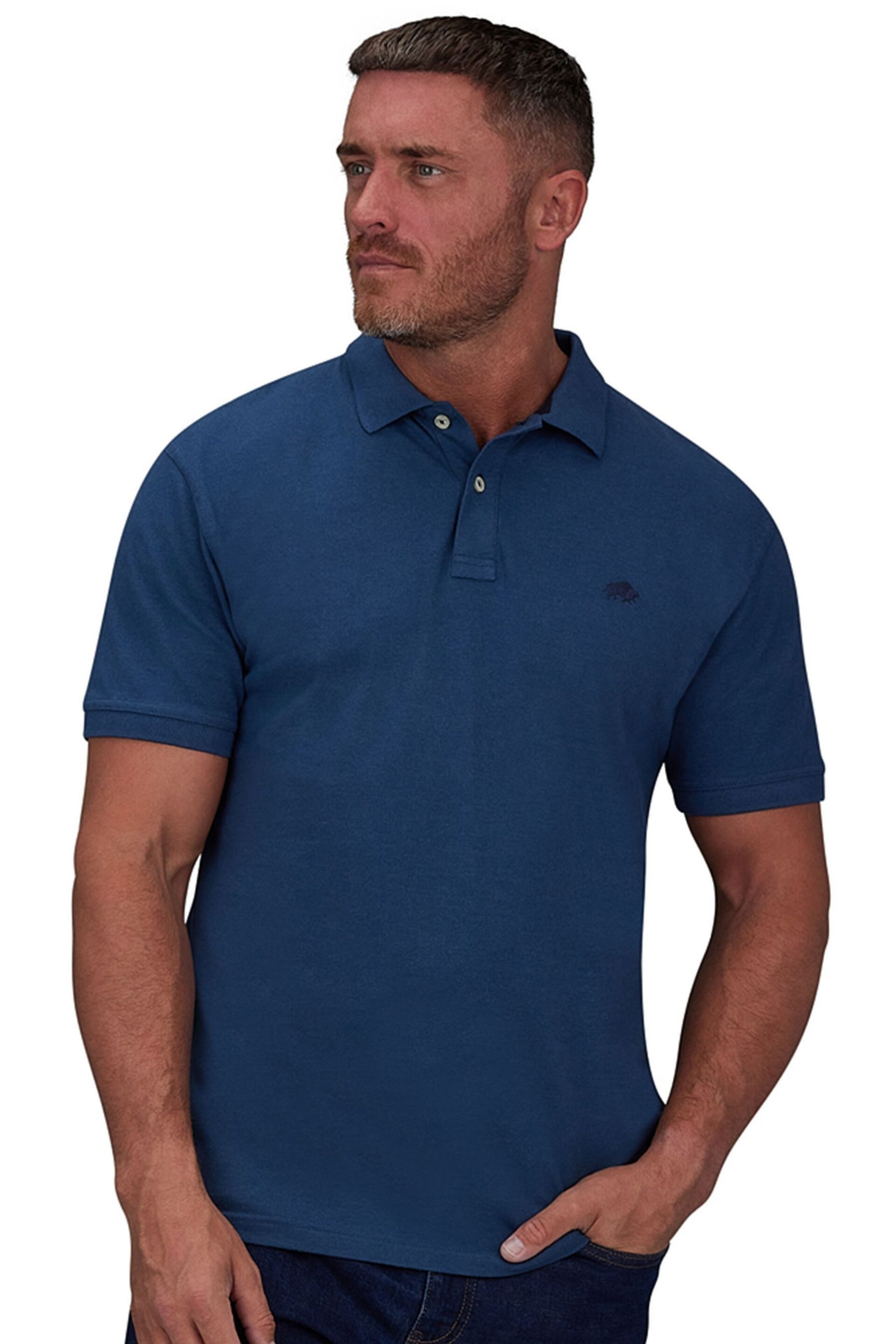 Raging Bull Blue Classic Organic Polo - Image 1 of 7