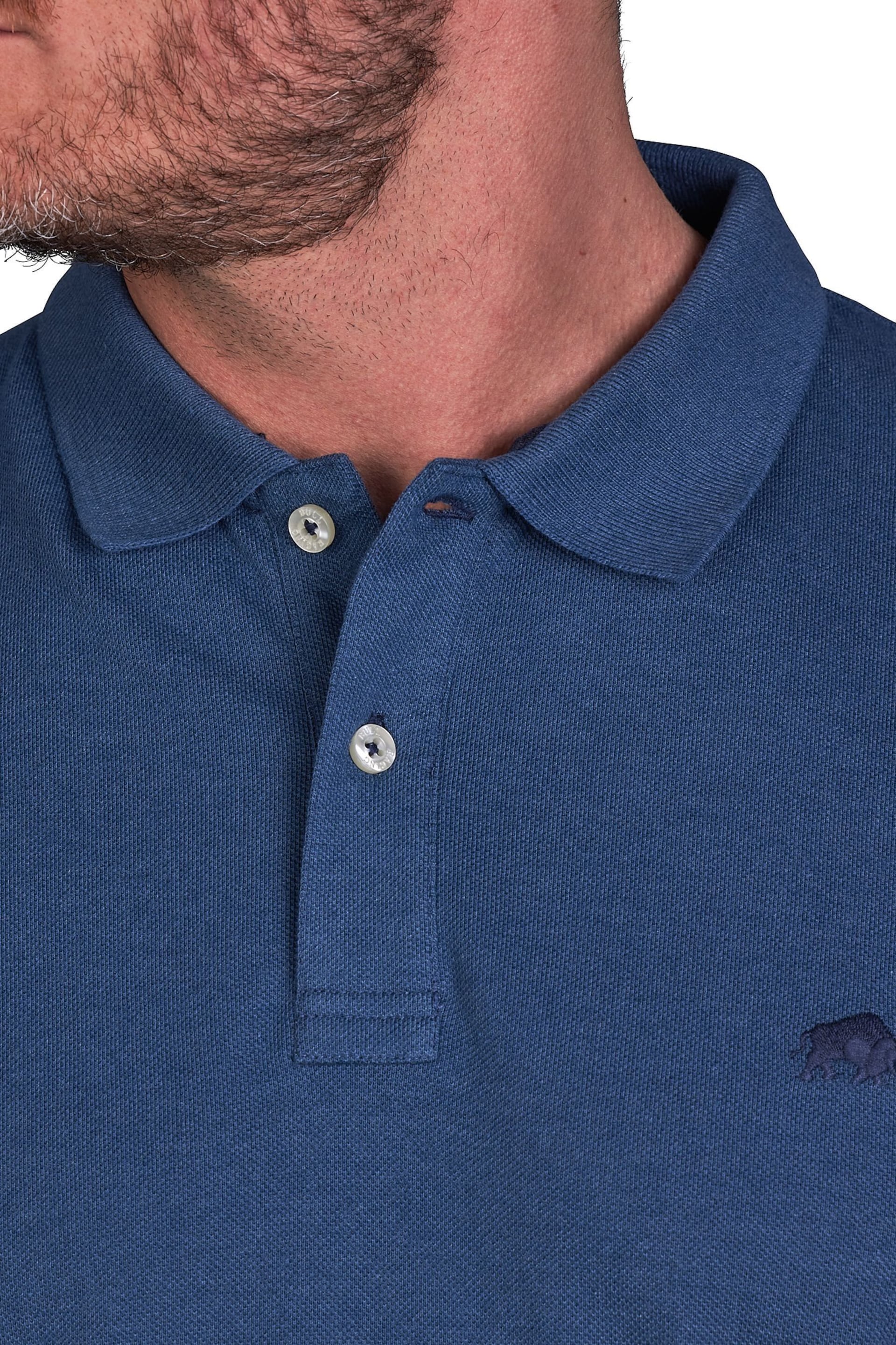 Raging Bull Blue Classic Organic Polo - Image 4 of 7