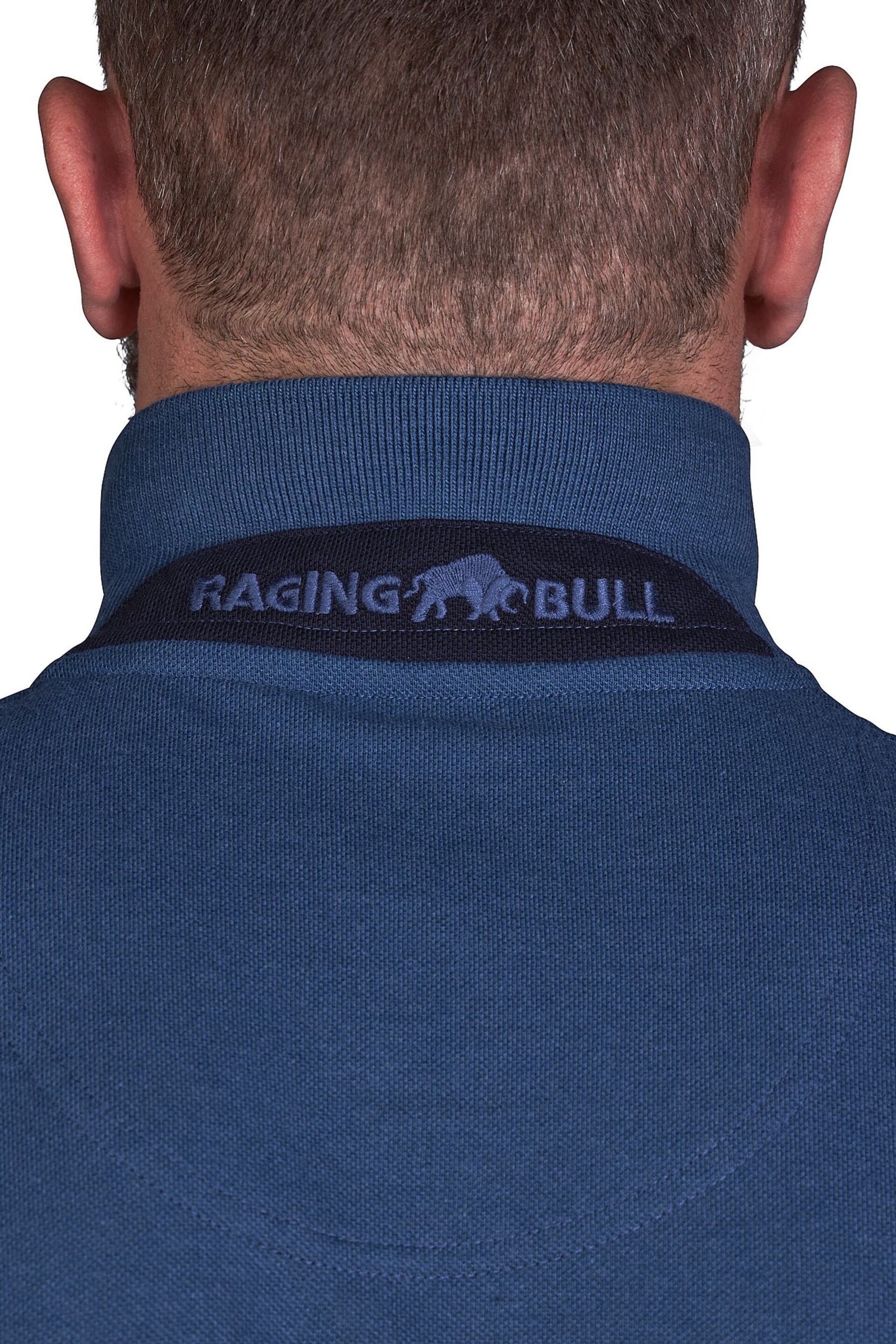 Raging Bull Blue Classic Organic Polo - Image 5 of 7