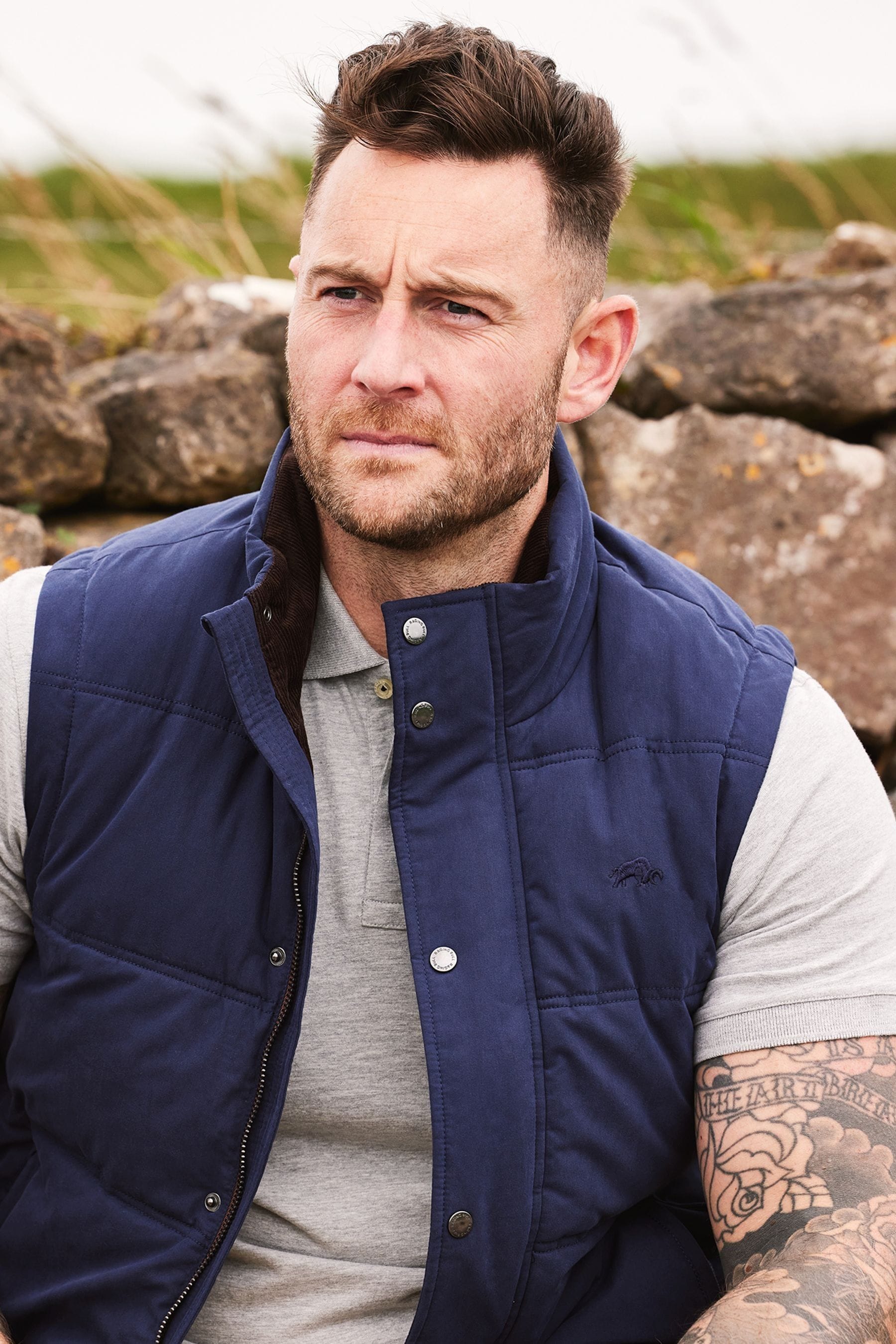 Buy Raging Bull Blue Classic Padded Gilet from the Next UK online shop