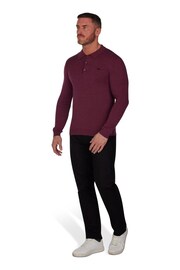 Raging Bull Long Sleeve Knitted Polo - Image 3 of 6