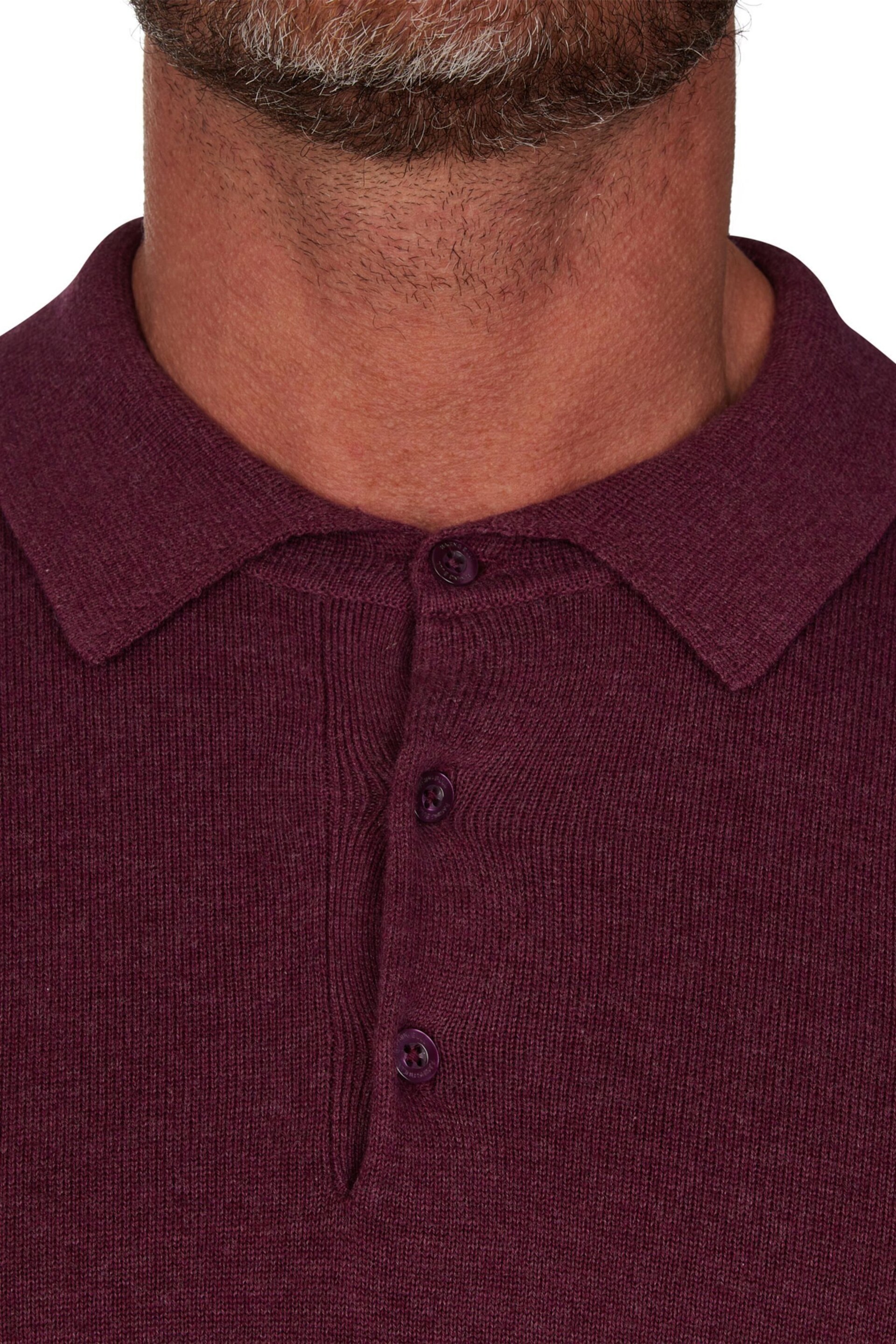 Raging Bull Long Sleeve Knitted Polo - Image 4 of 6