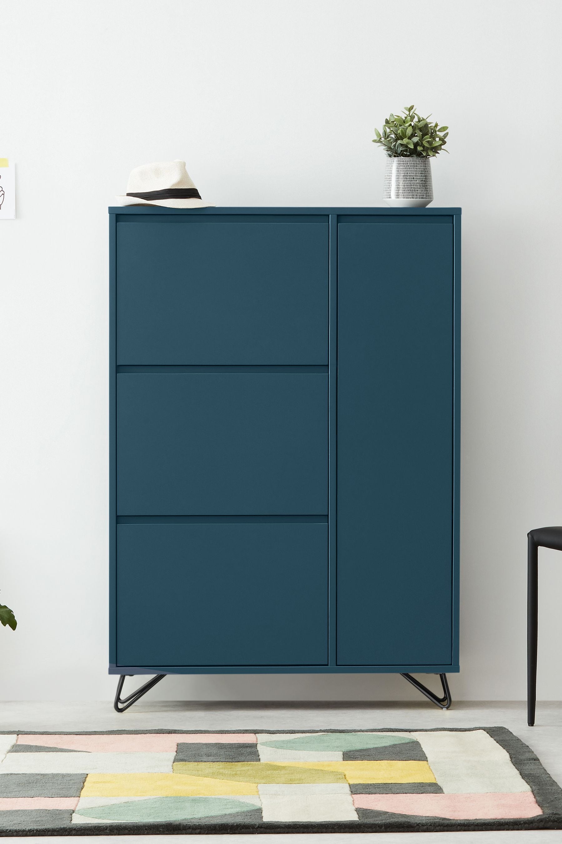 MADE.COM Blue Elona Shoe Storage