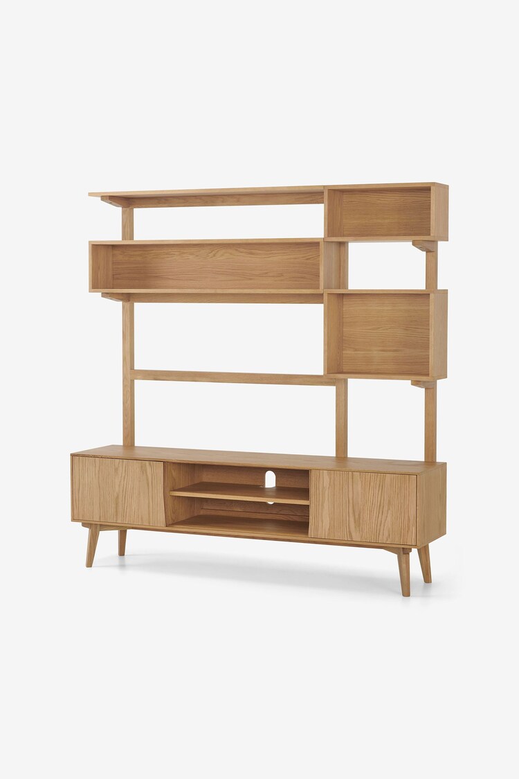 MADE.COM Oak Wingrove Wide TV Shelving Unit - Image 1 of 7