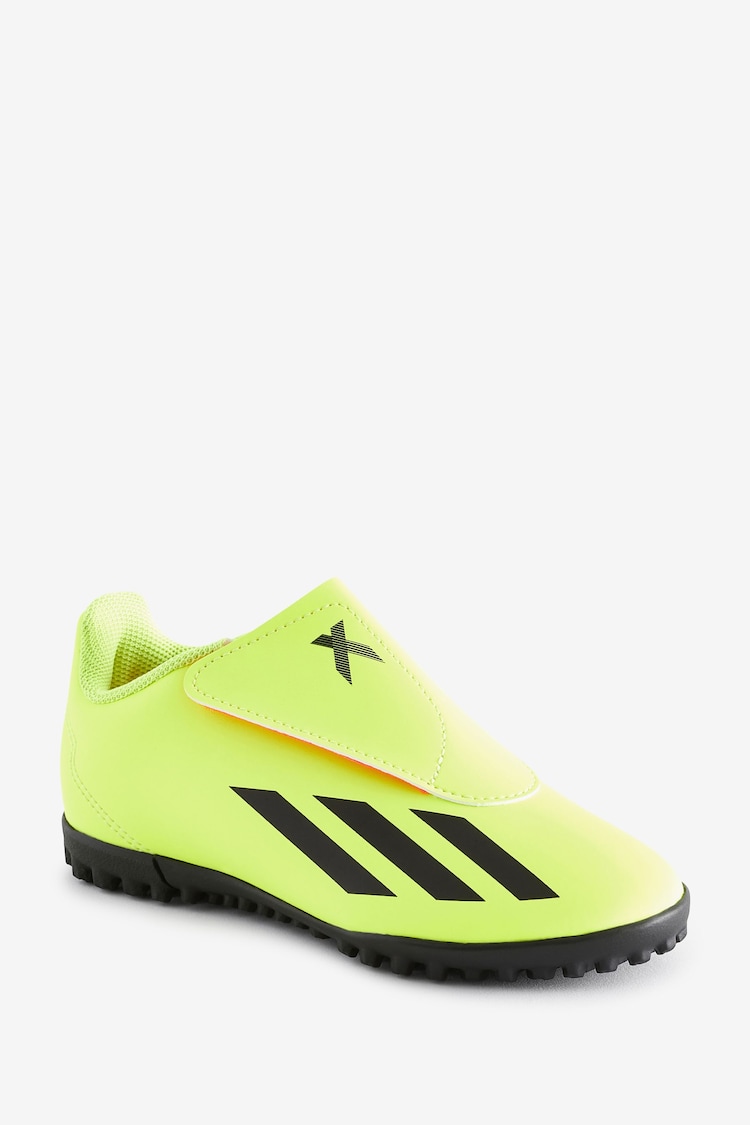 adidas Yellow Performance X Crazyfast Club Hook And Loop Turf Boots - Image 2 of 5