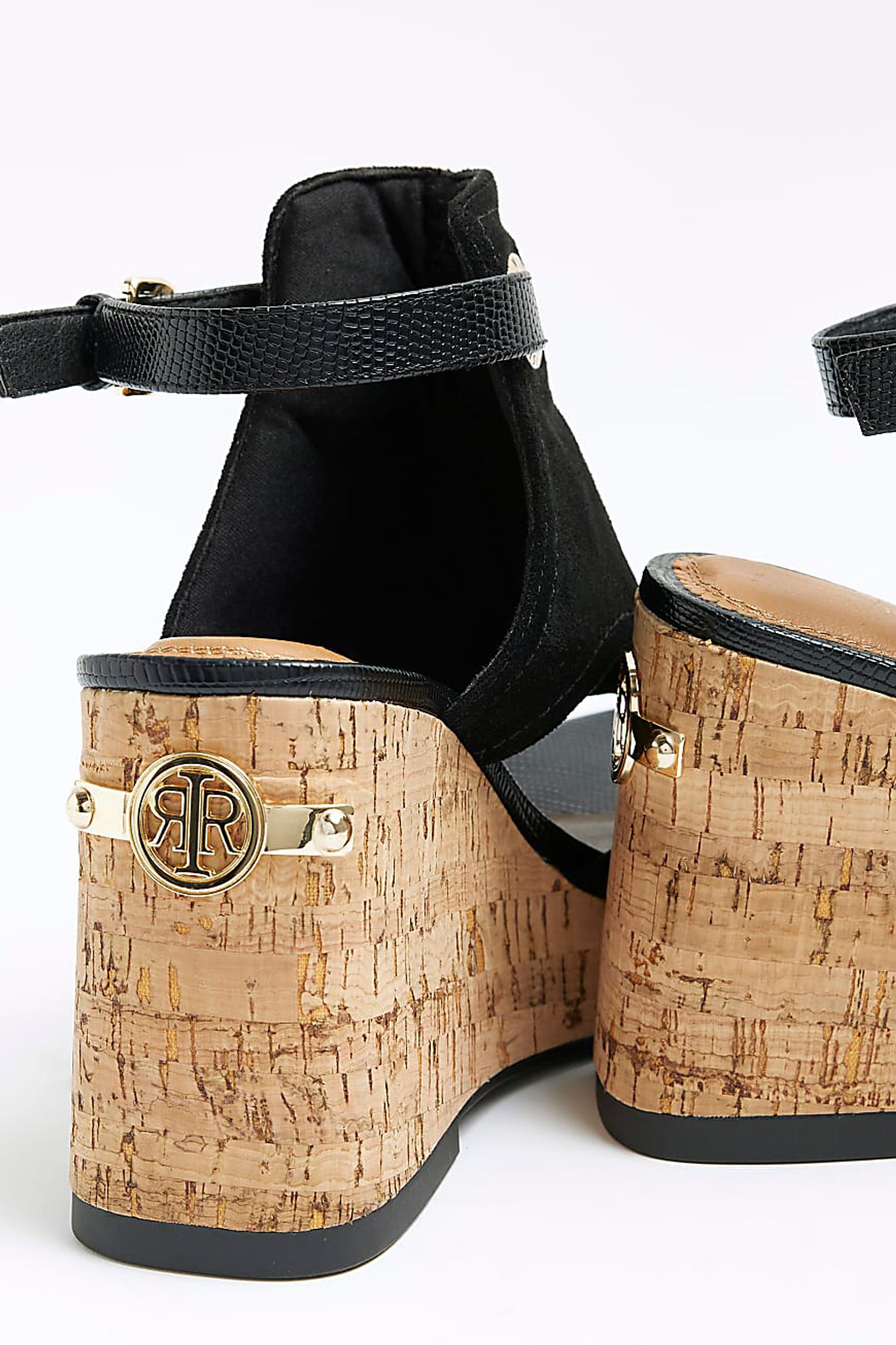 Buy River Island Open Toe Black Wedges from the Next UK online shop