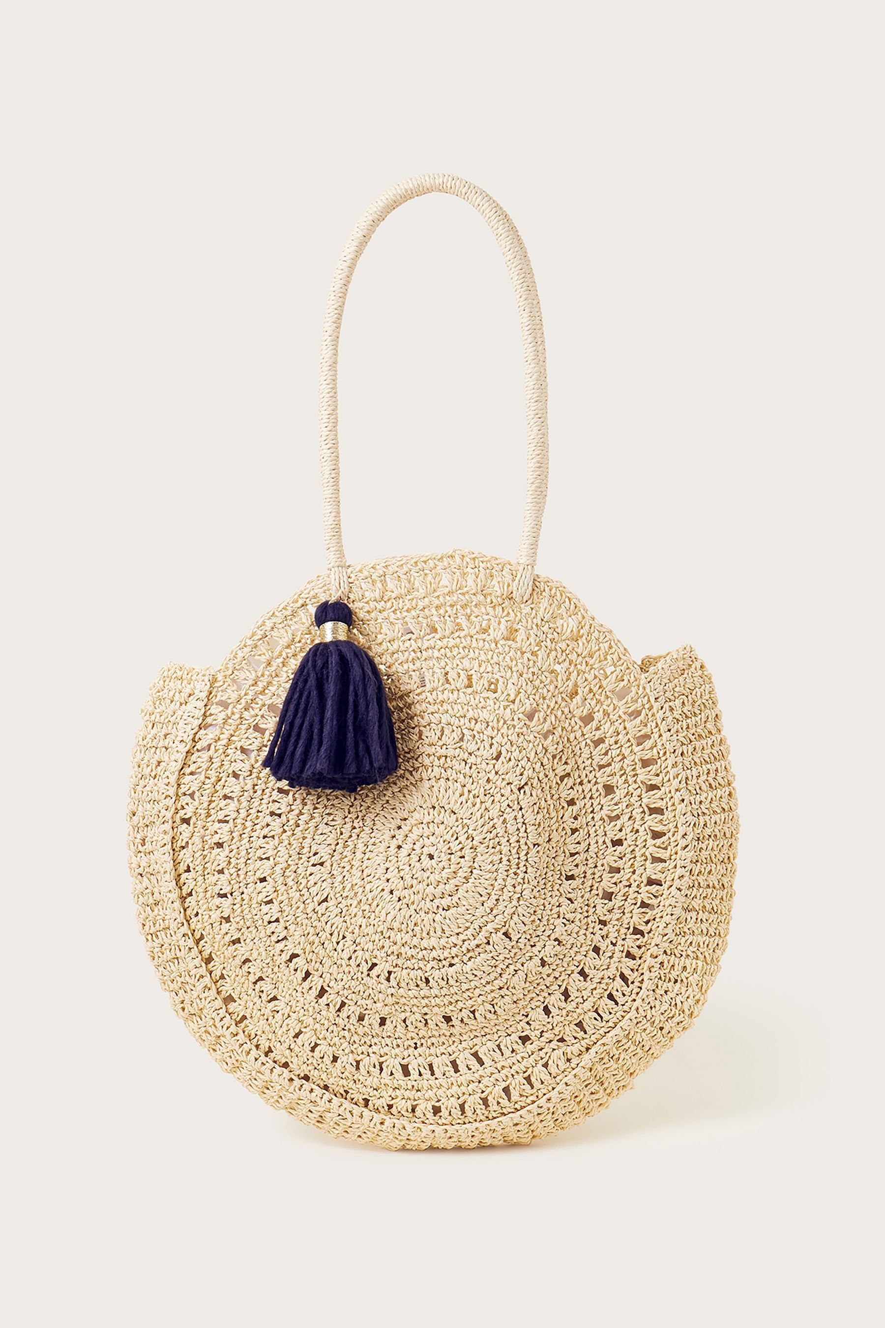 Round raffia bag hotsell