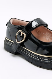 River Island Black Girls Heart Buckle Mary Jane Shoes - Image 4 of 4
