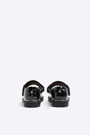 River Island Dark Black Girls Heart Buckle Mary Jane Shoes - Image 4 of 6