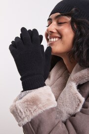 Black Collection Luxe 100% Cashmere Gloves - Image 1 of 4