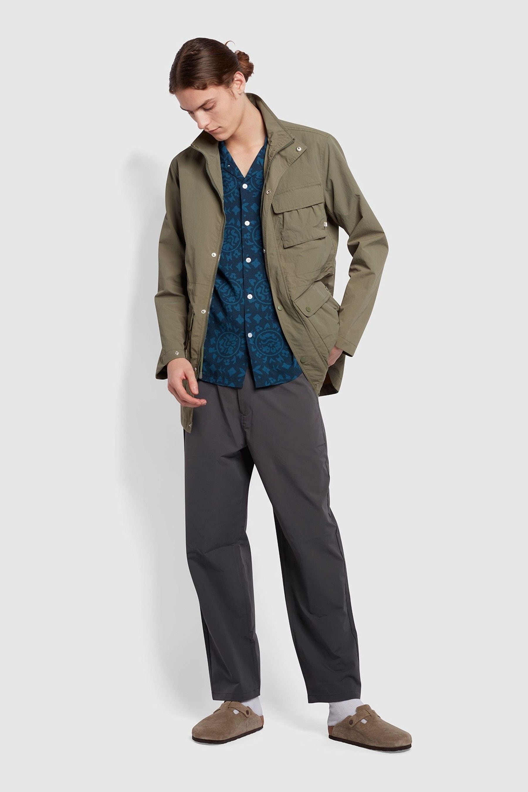 Buy Farah Hammond Safari Jacket in Vintage Green from Next Austria