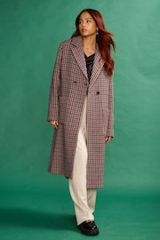 Another Sunday Formal Coat In Heritage Check Wool Blend In Brown - Image 1 of 6