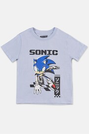 Angel & Rocket Blue 100% Cotton Sonic Graphic T-Shirt - Image 2 of 3