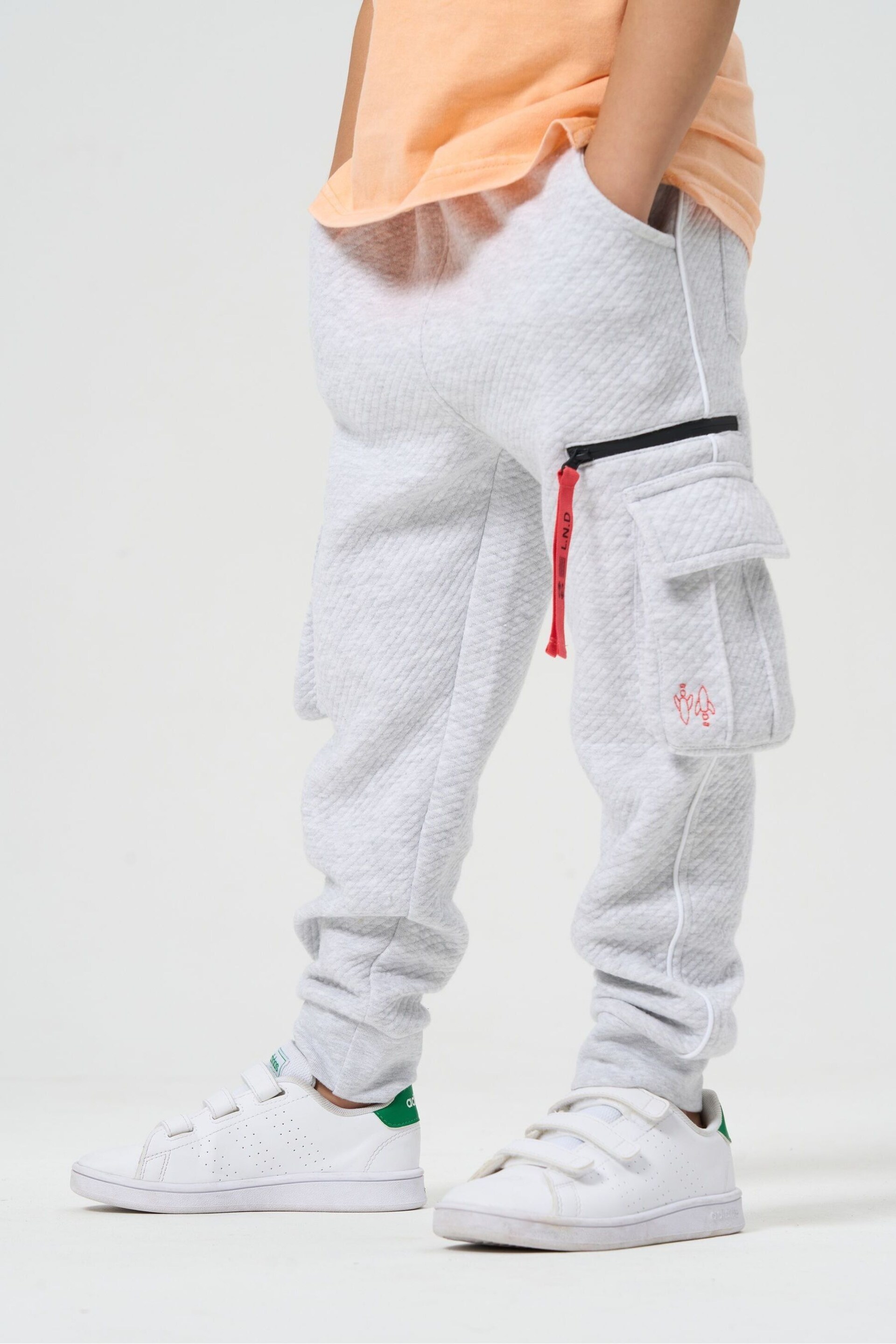 Angel & Rocket Grey Frank Pocket Cargo Joggers - Image 1 of 4