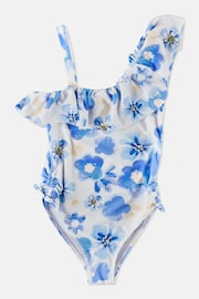 Angel & Rocket Blue Ruffle Shoulder Swimsuit - Image 3 of 5