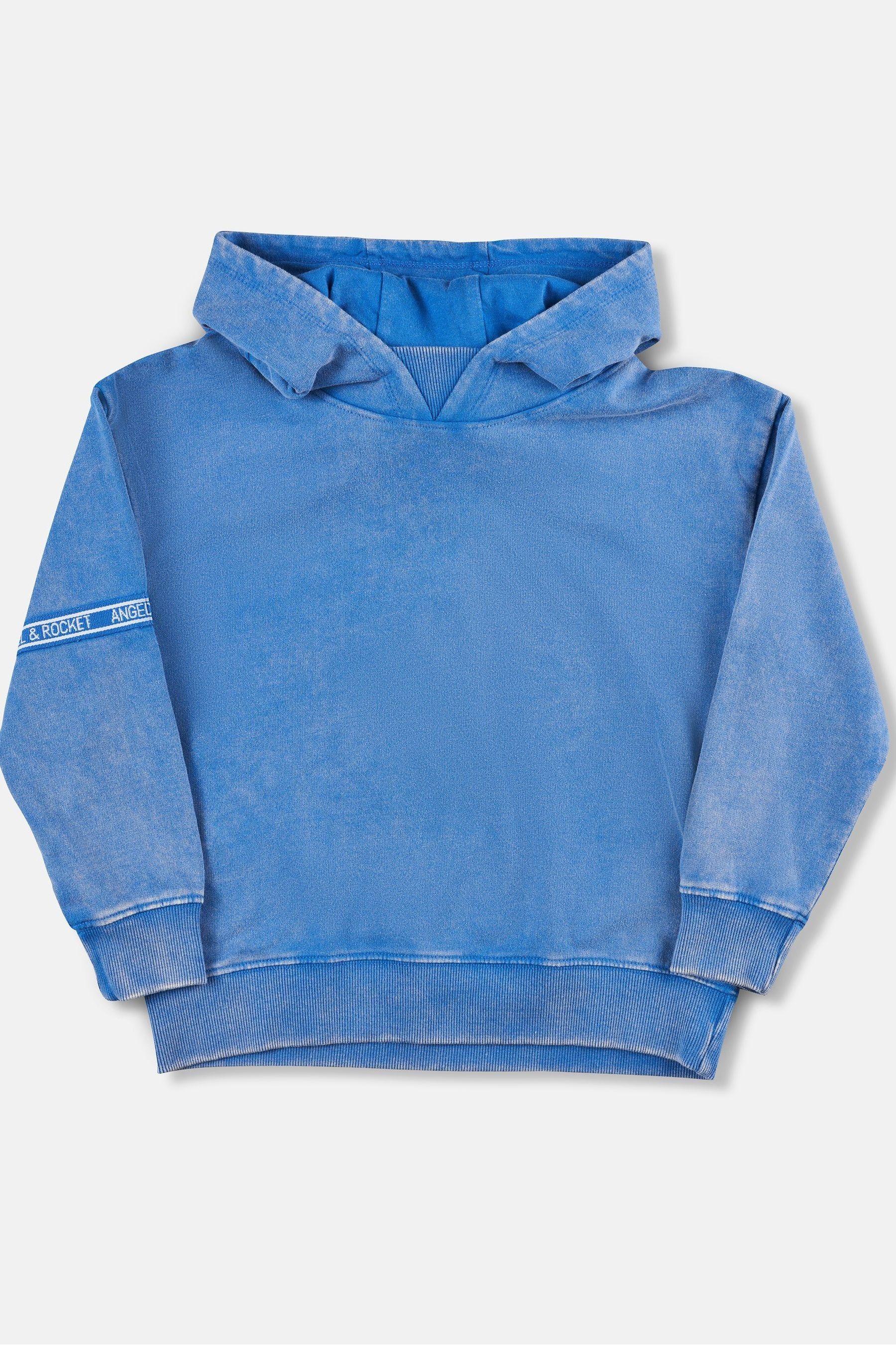 Buy Angel Rocket Blue Mason Acid Wash Hoodie from Next Luxembourg