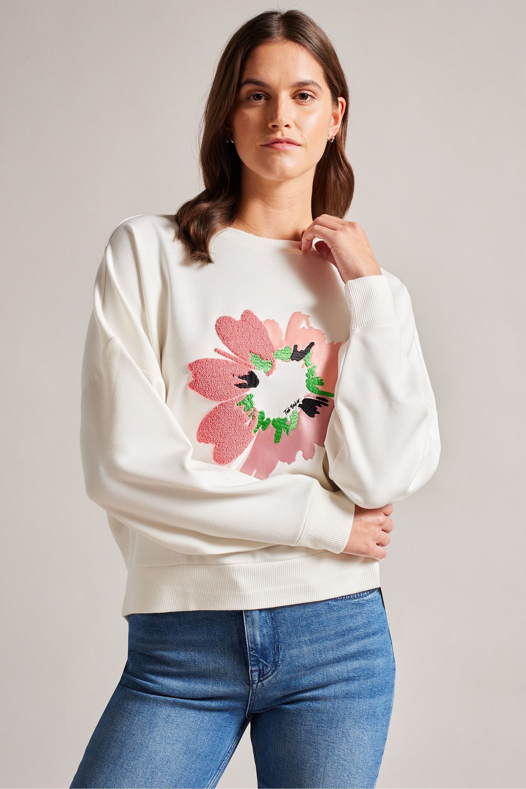Buy Ted Baker Marene Printed White Sweatshirt from Next Luxembourg