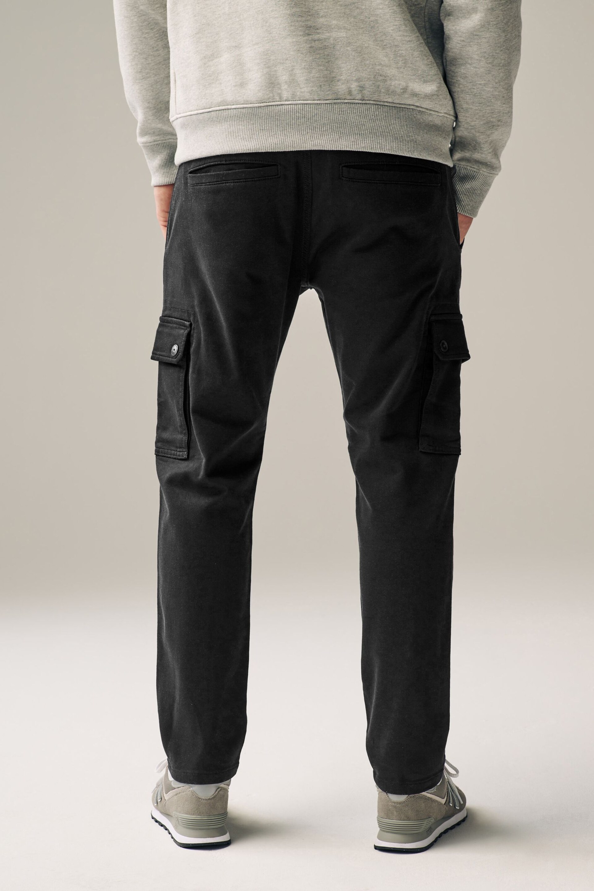 Black Motionflex Cargo Trousers - Image 5 of 10