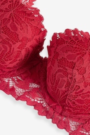 Red Pad Balcony Comfort Lace Bra - Image 7 of 8