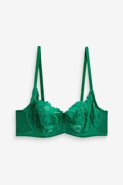 Red/Green/Cream Non Pad Balcony Lace Bras 3 Pack - Image 8 of 8