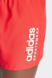 adidas Red Essentials Logo Clx Shorts - Image 4 of 5