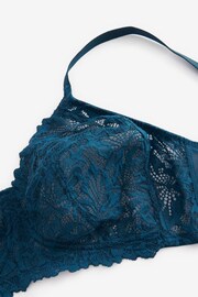 Teal Blue Total Support Non Pad Non Wire Full Cup Comfort Lace Bra - Image 7 of 7