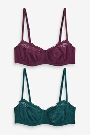 Plum Purple/Green Non Pad Strapless Bras 2 Pack - Image 11 of 14