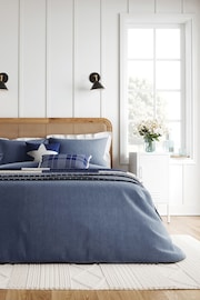 Helena Springfield Blue Denim Look Duvet Cover and Pillowcase Set - Image 1 of 4