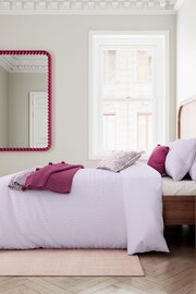 Helena Springfield Pink Ruffled Stripe Duvet Cover and Pillowcase Set - Image 1 of 4