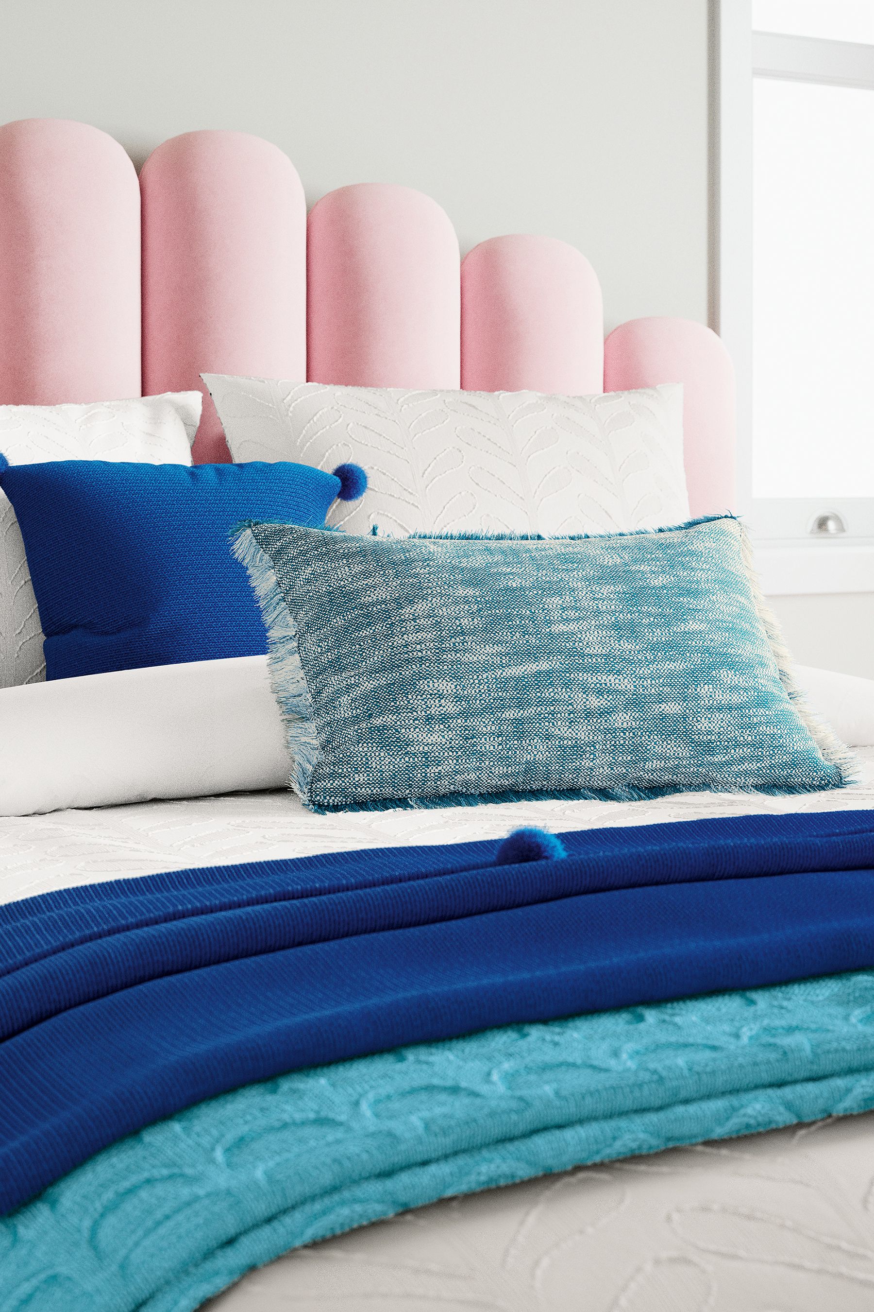 Buy Helena Springfield Blue Mimi Throw from Next Oman