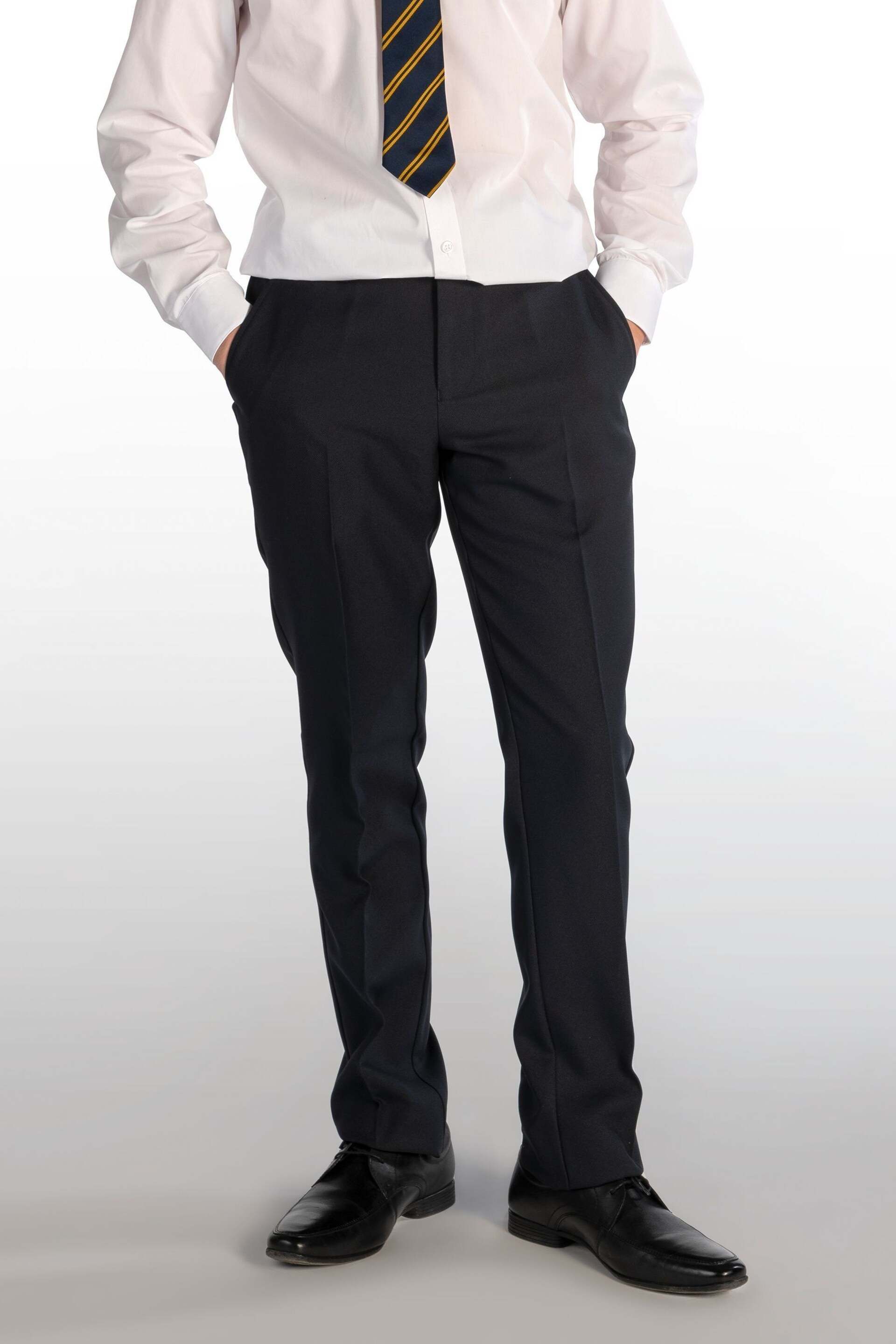 Trutex Senior Boys Grey Slim Leg School Trousers - Image 1 of 3