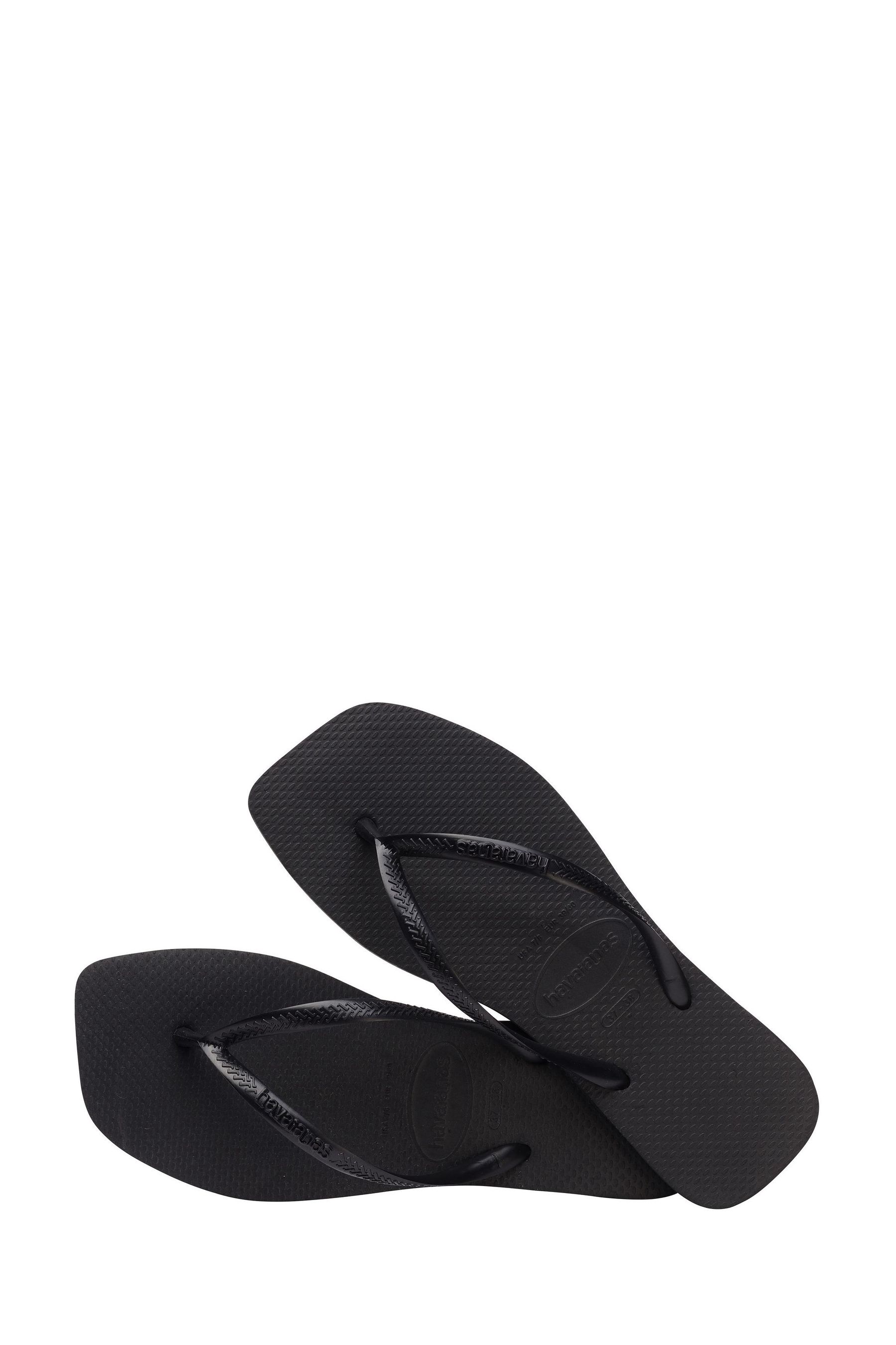 Havaianas black wedge flip flops online