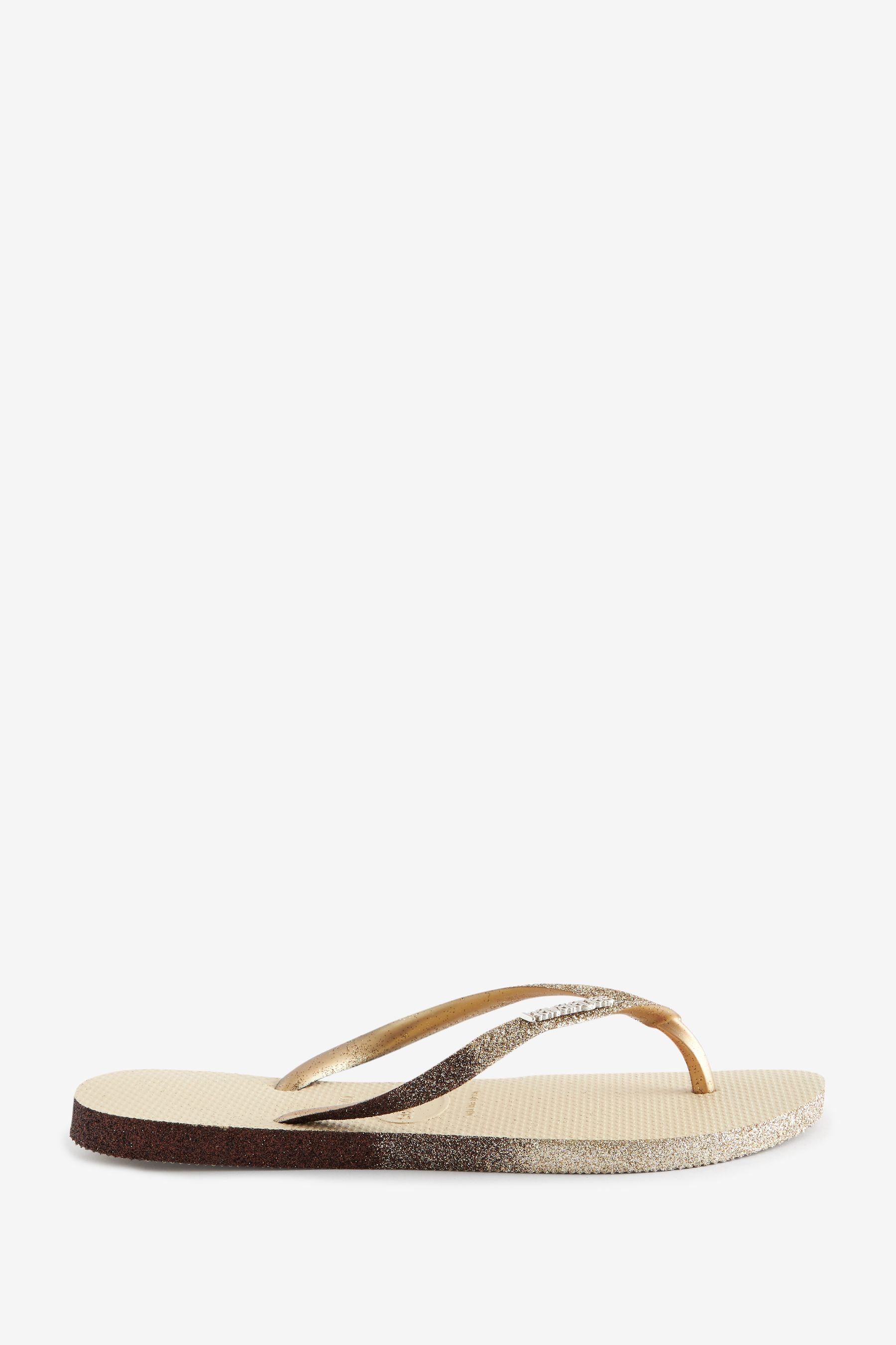 Havaianas sandals white and gold hot sale