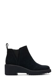 TOMS Maude Mid Wedge Suede Black Boots - Image 1 of 5