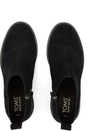 TOMS Maude Mid Wedge Suede Black Boots - Image 4 of 5