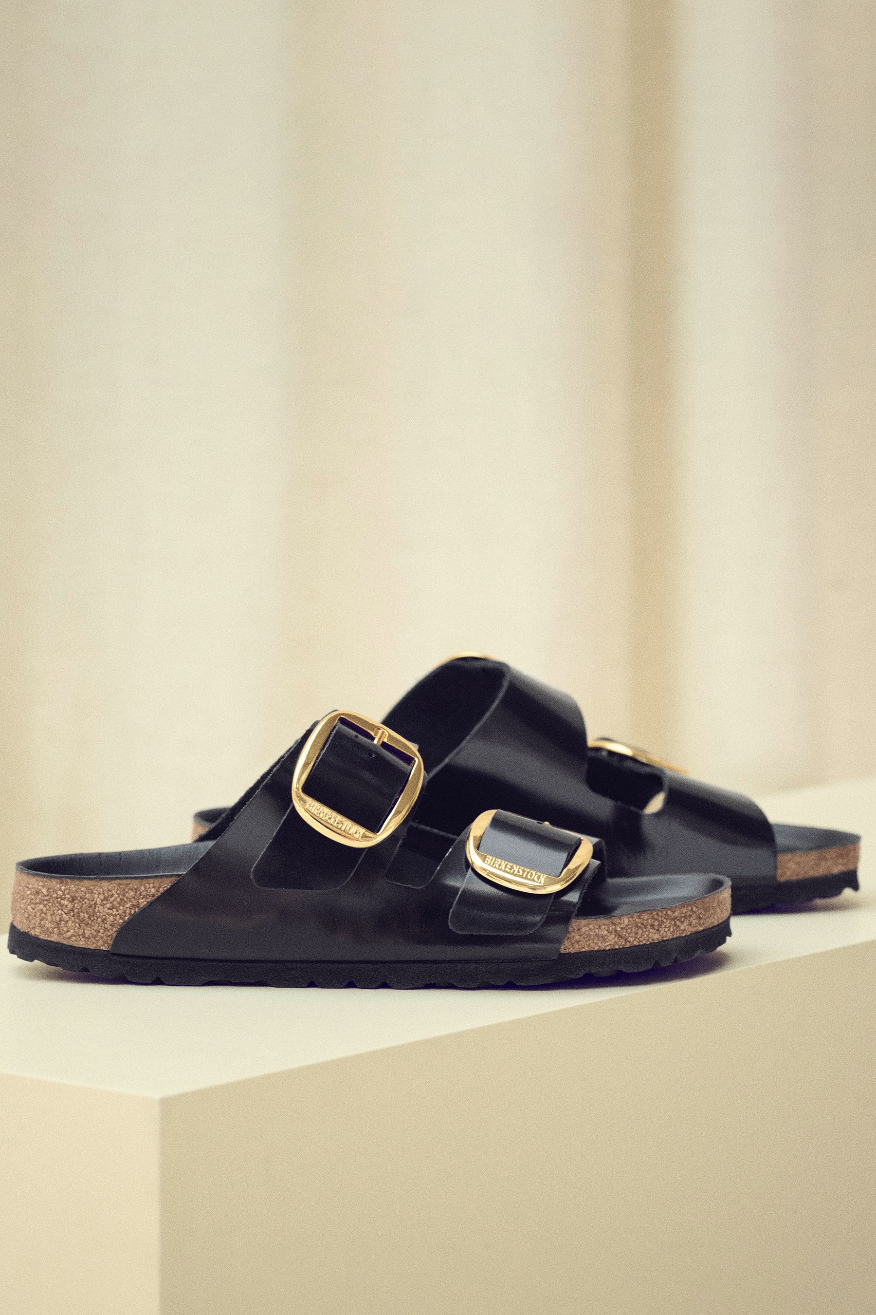 Buy Birkenstock Black Arizona Big Buckle High Shine Sandals from Next Luxembourg