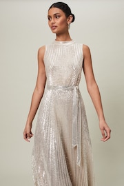 Phase Eight Cream Simara Sequin Maxi Dress - Image 3 of 6