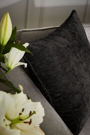 Hyperion Black Selene Luxury Chenille Piped Cushion - Image 2 of 3