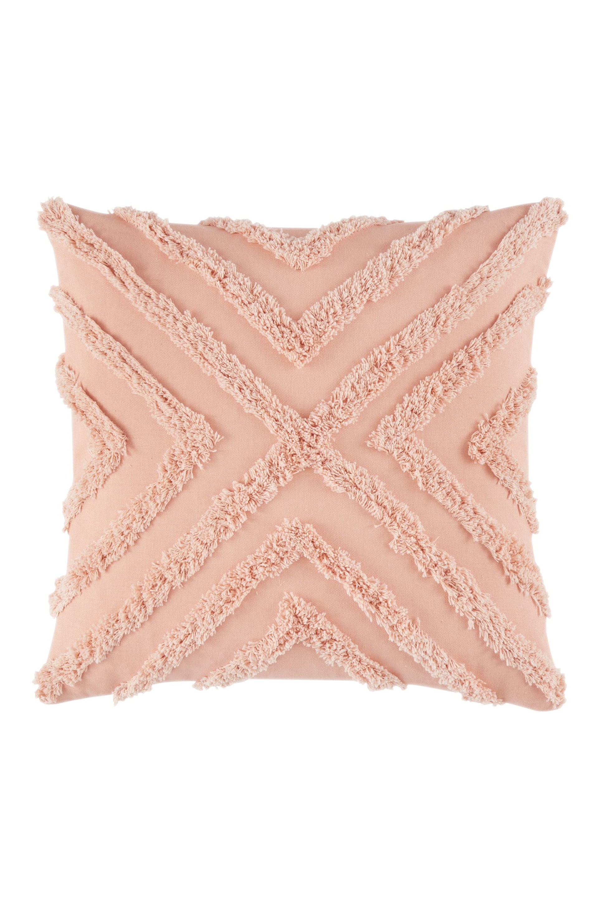 Pineapple Elephant Pink Diamond Tufted Cotton Cushion - Image 2 of 3